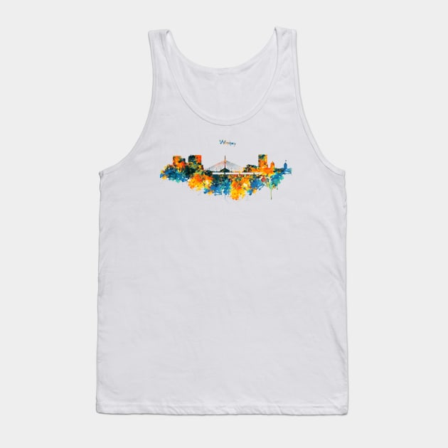 Winnipeg Skyline Tank Top by Marian Voicu